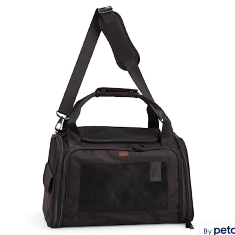 Reddy Black Fold-Out Pet Carrier, Small